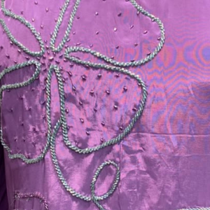 Purple Crepe Suit with Cutdana Embroidery 3