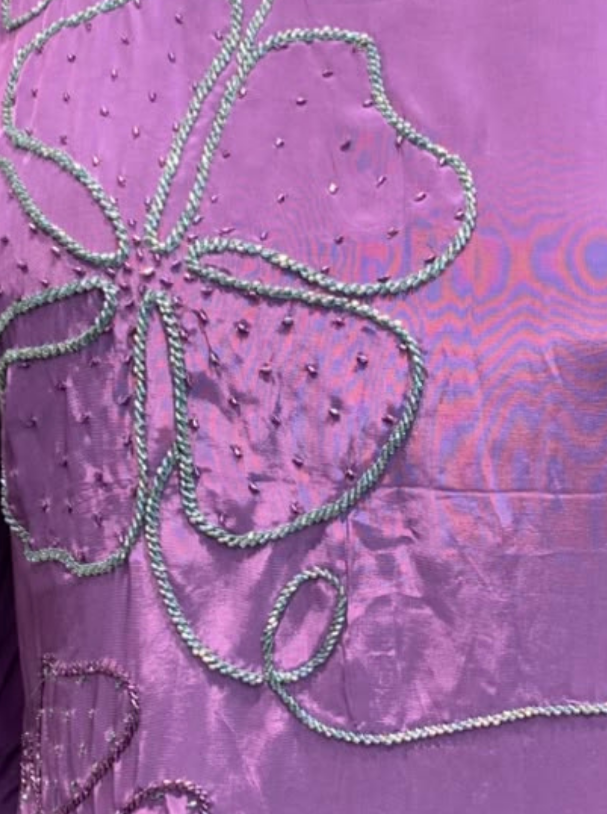 Purple Crepe Suit with Cutdana Embroidery 3