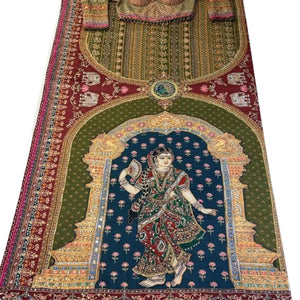Maroon Crepe Saree Embellished with Stone, Chandala & Zari Work