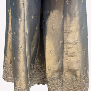 Mouse Crepe Indo Western with Cutdana, Sequins, Thread and Dabka Embroidery 3
