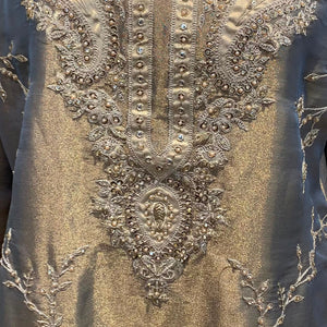 Mouse Crepe Indo Western with Cutdana, Sequins, Thread and Dabka Embroidery 6