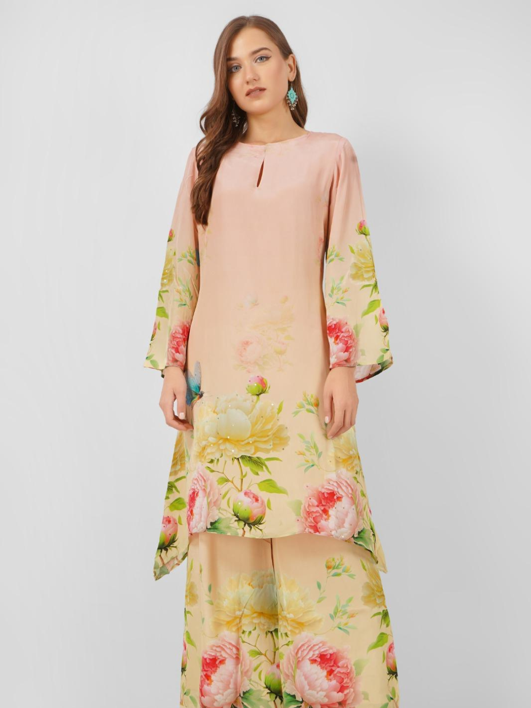Crepe Indo Western with Printed Embroidery 2