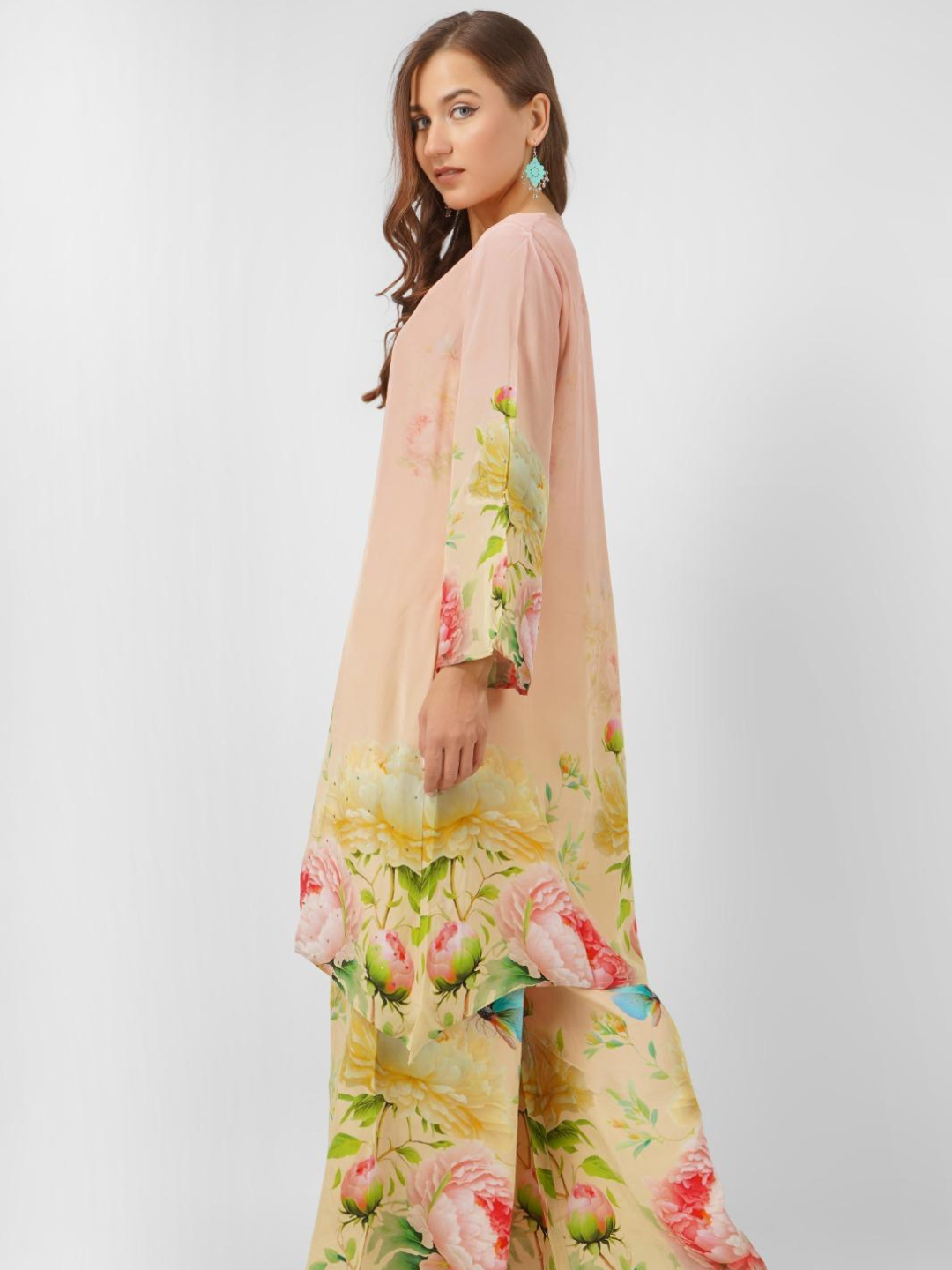 Crepe Indo Western with Printed Embroidery 7