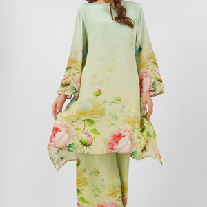 Crepe Indo Western with Printed Embroidery 1