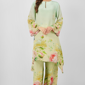 Crepe Indo Western with Printed Embroidery 2