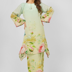Crepe Indo Western with Printed Embroidery 5