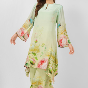 Crepe Indo Western with Printed Embroidery 6