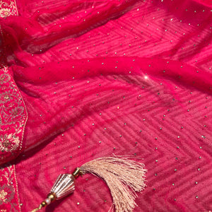 Rani Silk Unstitched Suit with Hand Work Embroidery 8