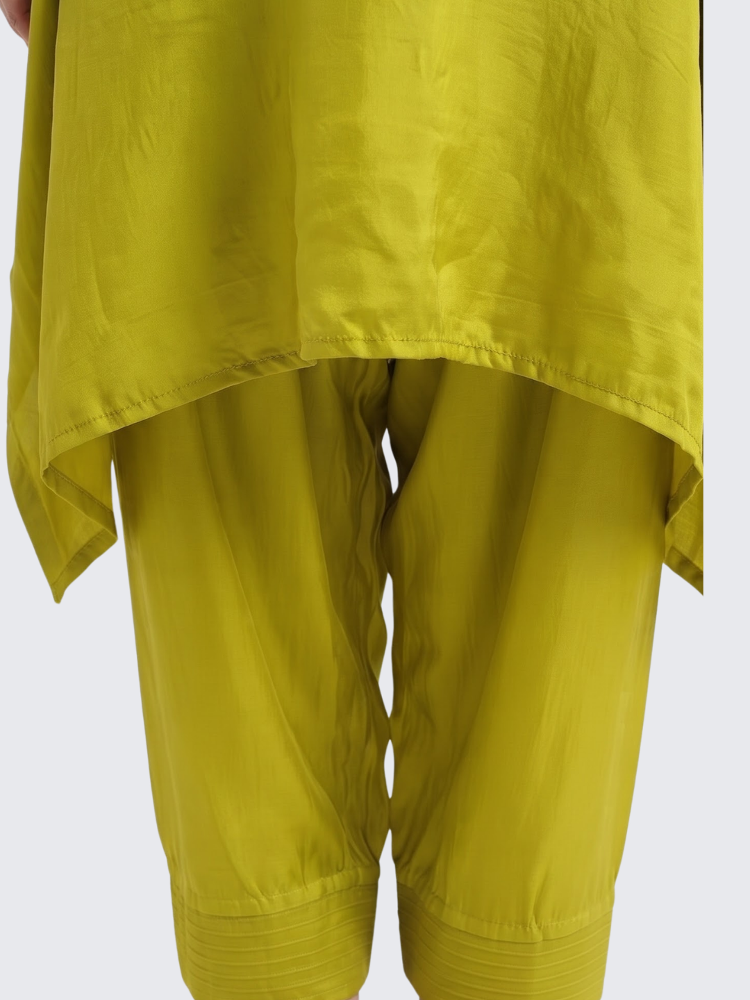 Green Crepe Indo Western with Cutdana, Sequins and Pearl Embroidery 5