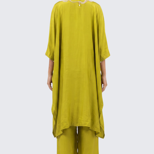 Green Crepe Indo Western with Cutdana, Sequins and Pearl Embroidery 6