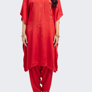 Rani Crepe Indo Western with Cutdana, Sequins and Pearl Embroidery 2