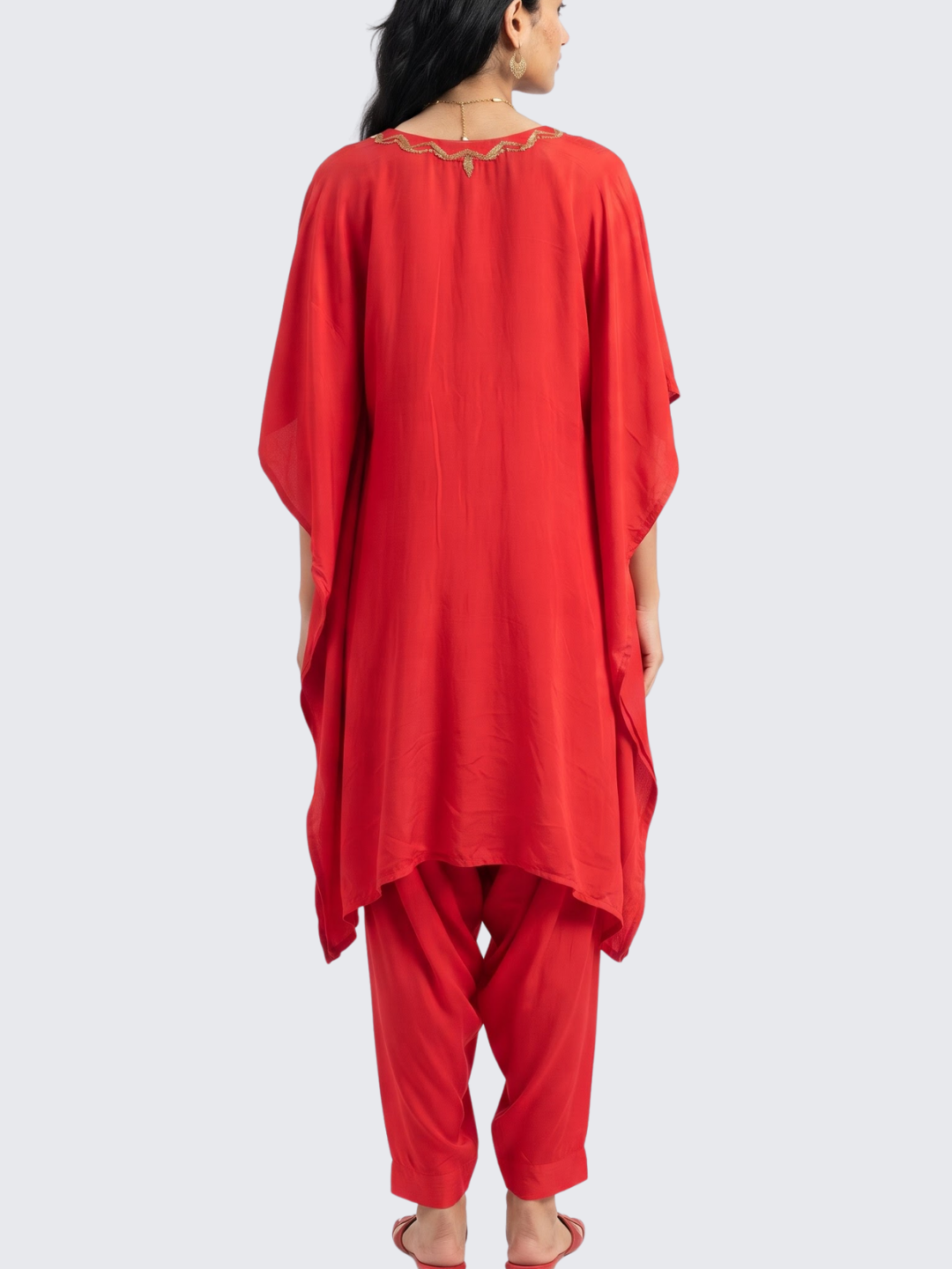 Rani Crepe Indo Western with Cutdana, Sequins and Pearl Embroidery 6