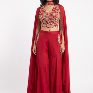 Chinon Indo Western with Cutdana, Zari and Sequins Embroidery 1