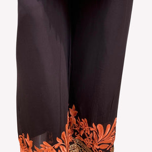 Black Georgette Indo Western with Cutdana and Thread Embroidery 4
