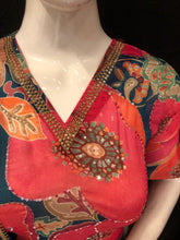 Load image into Gallery viewer, Blue Chinon Semi-Stitch Suit With Hand Embroidery
