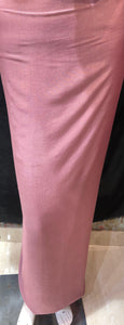 Chinon Crape Pink Semi-Stich Suit With Sequence Highlighted