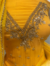 Load image into Gallery viewer, Yellow Sharara with unstitched Shirt
