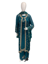 Load image into Gallery viewer, Georgette Unstitched Shirt with Sharara, Jacket and Dupatta
