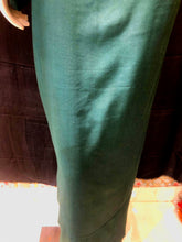 Load image into Gallery viewer, Dark Green Organza Semi-Stitch Without Sleeves With Thread Embroidery
