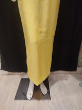 Load image into Gallery viewer, Yellow Muslin Unstitched Suit With LaceworkYellow Muslin Unstitched Suit With Lacework
