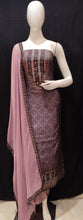 Load image into Gallery viewer, Light Purple Modal Silk Semi-Stitch Suit Without Sleeves With Mirror And Thread Embroidery
