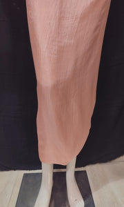 Peach shimmer silk semistitch suit with gotapatti n dubka handwork