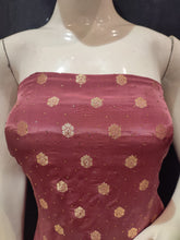 Load image into Gallery viewer, Onion Pink Crape Silk Unstitched Suit With Swarovski Work
