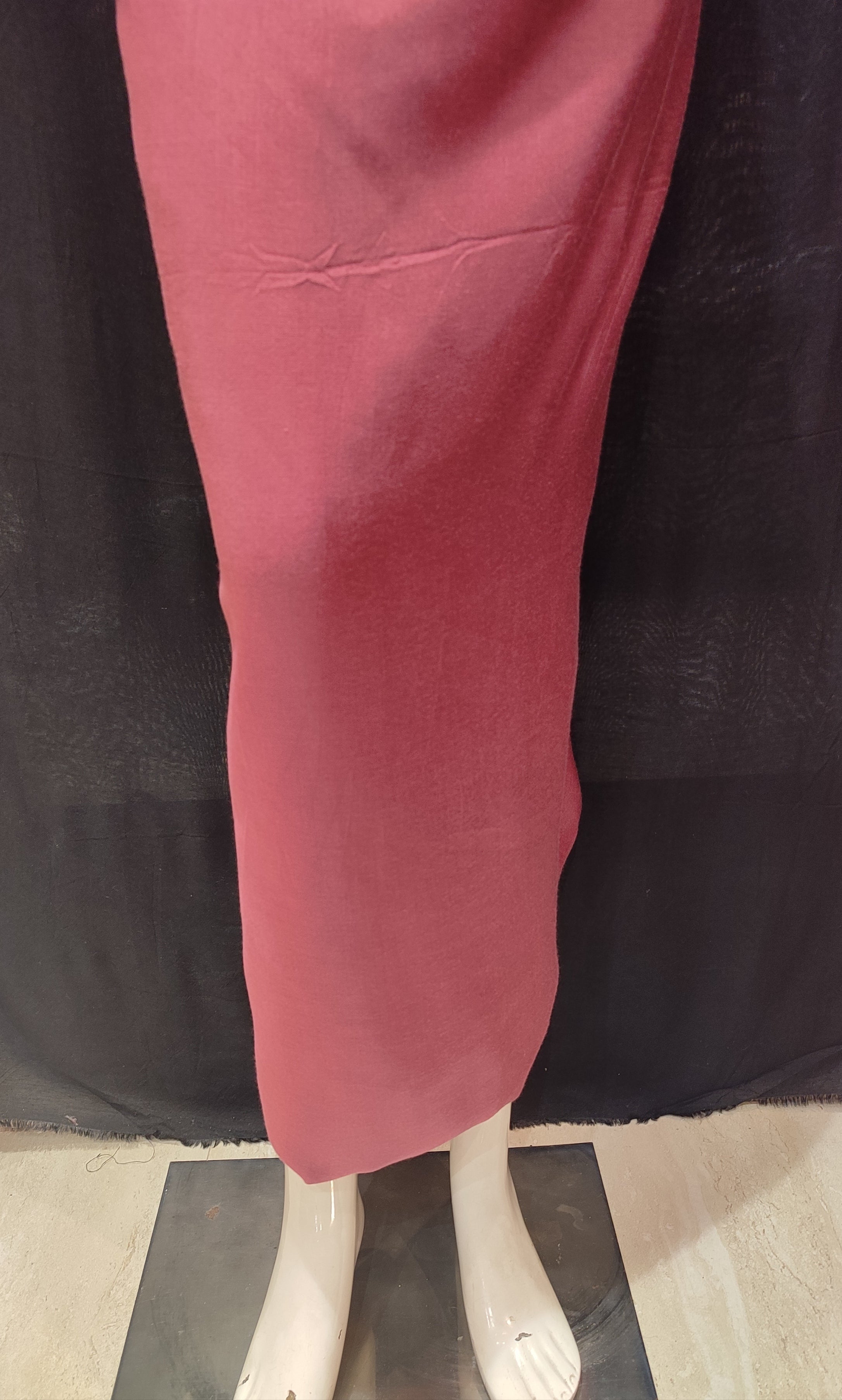 Onion Pink Crape Silk Unstitched Suit With Swarovski Work