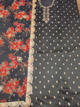Load image into Gallery viewer, Black Silk Semi-Stitch Suit With Gota Patti Dubka Handwork
