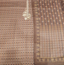 Load image into Gallery viewer, Brown Pashmina Unstitched Suit With Thread Embroidery
