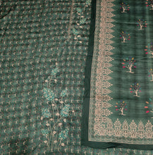 Load image into Gallery viewer, Green Pashmina Unstitched Suit With Thread Embroidery
