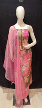 Load image into Gallery viewer, Pink Shimmer Silk Unstitched Suit With Dabka And Thread Embroidery
