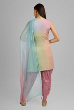Load image into Gallery viewer, Chinon Shirt with Dhoti Suit Set
