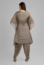 Load image into Gallery viewer, Chinon Shirt with kaftan Dhoti with Embroidery
