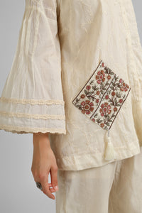 Cotton Co Ord Set with Embroidery