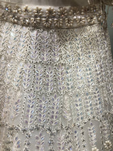 Load image into Gallery viewer, Off White Net Lehenga With Moti And Sequence
