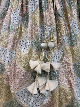 Load image into Gallery viewer, Beige Organza Lehenga With Multi Sequence
