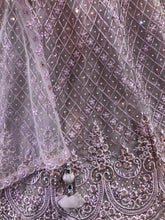 Load image into Gallery viewer, Lavender Net Lehenga With Thread And Sequence
