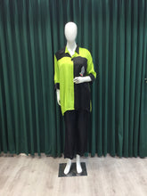 Load image into Gallery viewer, Parrot Green Muslin Co ord Set With Cut Dana
