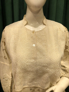 Cream Cotton Co ord Set With Sequins Work