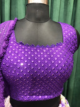 Load image into Gallery viewer, Purple Silk Lehenga With Thread, Mirror, and Sequins
