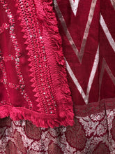 Load image into Gallery viewer, Red Banarasi Silk Lehenga With Chicken and Sequins
