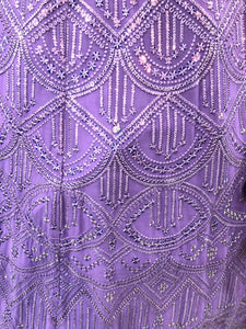Lavender Georgette Lehenga With Sequins and Thread Work