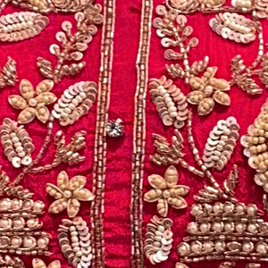 Rani Chinon Indo Western with Cutdana, Sequins and Pearl Embroidery 4