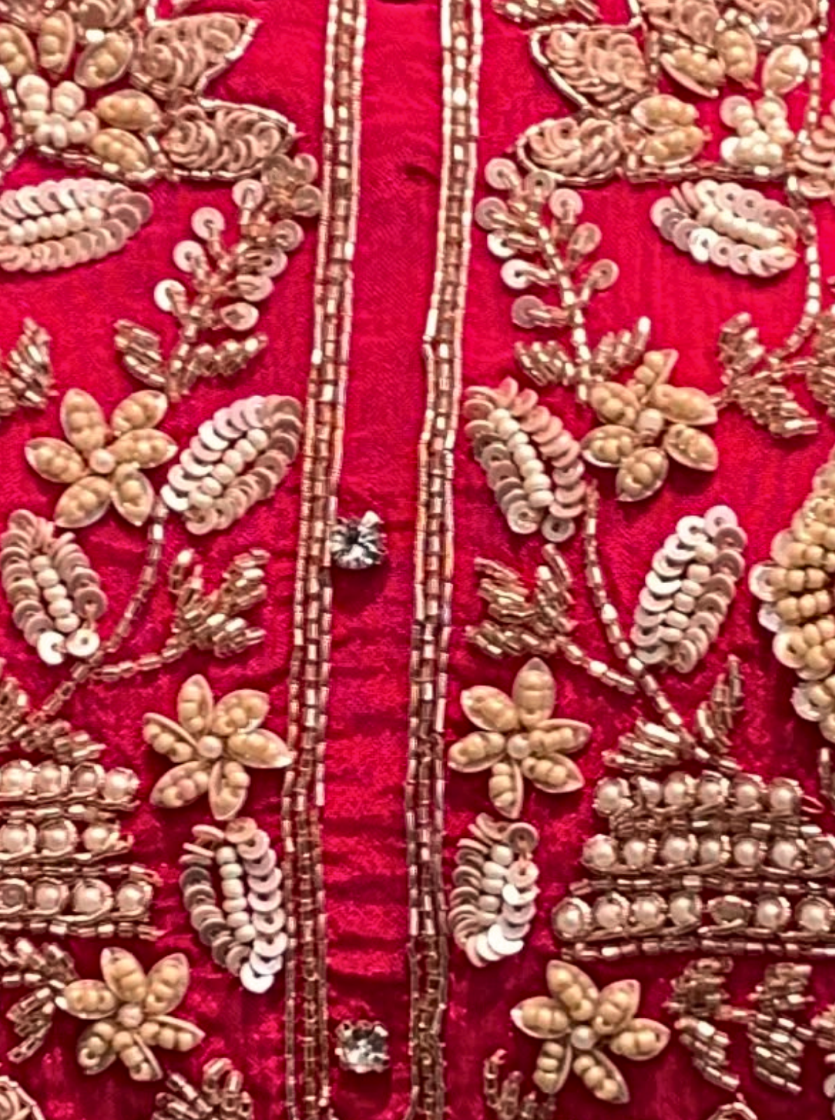 Rani Chinon Indo Western with Cutdana, Sequins and Pearl Embroidery 4