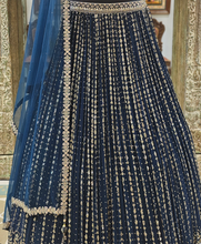 Load image into Gallery viewer, Blue Lehenga Choli with Elegant Hand Work
