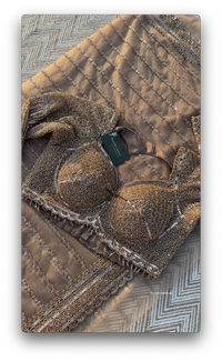 Golden Net Saree Crafted With Fine Cutdana & Sequins Highlights