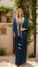 Load image into Gallery viewer, Chinon Crop Top with Skirt and Kaftan Shrug
