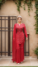 Load image into Gallery viewer, Chinon Gharara Suit with Pearls Work
