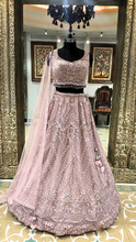 Load image into Gallery viewer, Lavender Net Lehenga With Thread And Sequence
